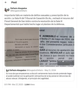 x-twitter post abogado penalista